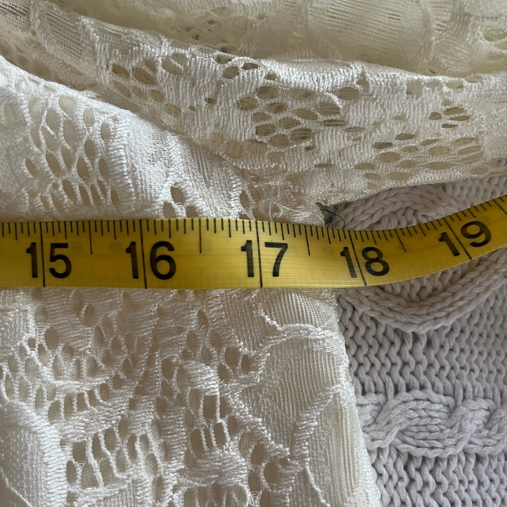 Umgee Designer Elegant Cream Lace Women's Mini Dress Size Small - Picture 13 of 16